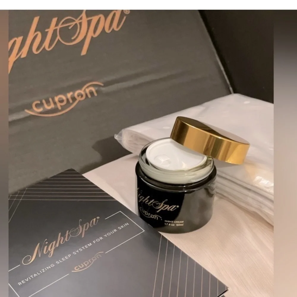 New Cupron Night Spa Night Cream,Skin Defense Pillowcase Memory Foam Bed Pillow